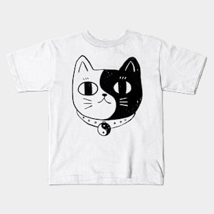 Yin yang cat Kids T-Shirt